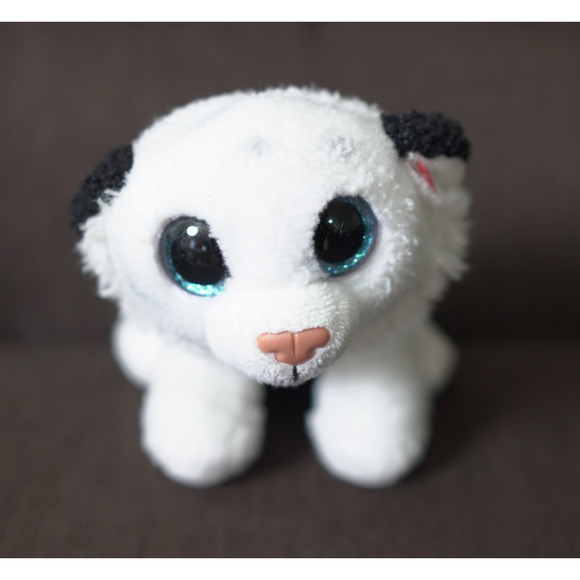 Ty Original Beanies Baby Tundra White Tiger Black Stripes Plush Toy VelveTy 2021 - Picture 3 of 12